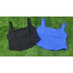 No Boundaries Lot of 2 Women's Square Neck Lined Corset Top Medium